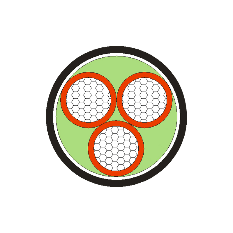 XLPE/PVC Insulated Power Cable pro Rated intentione 0.6/1kV