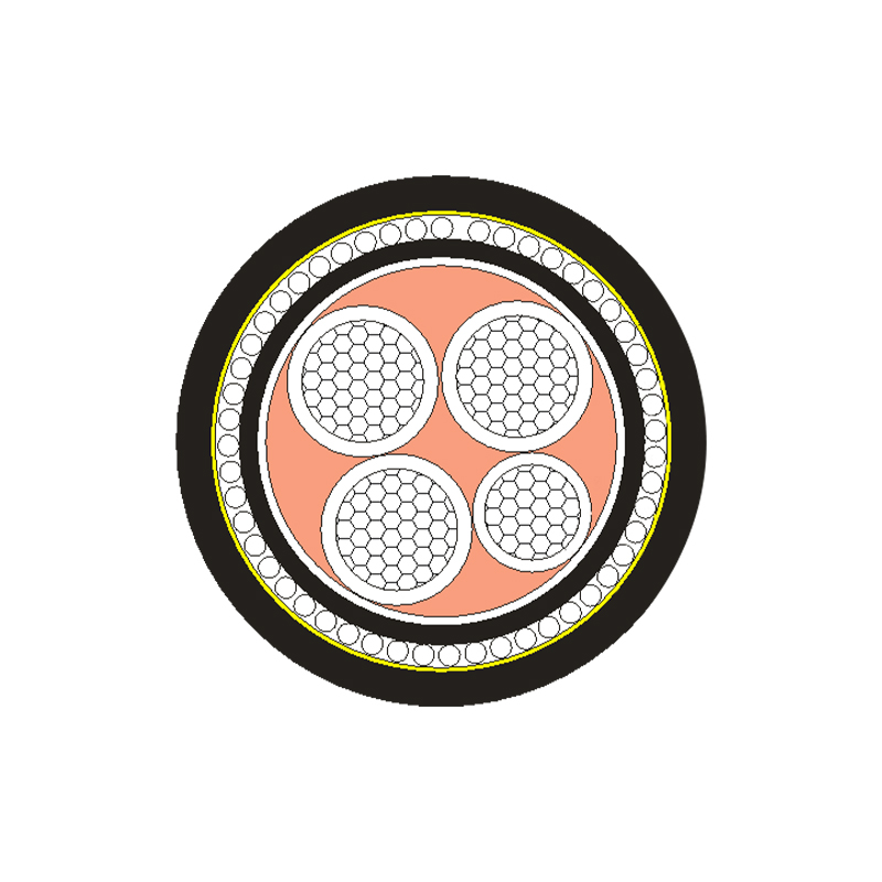 XLPE/PVC Insulated Power Cable pro Rated intentione 0.6/1kV