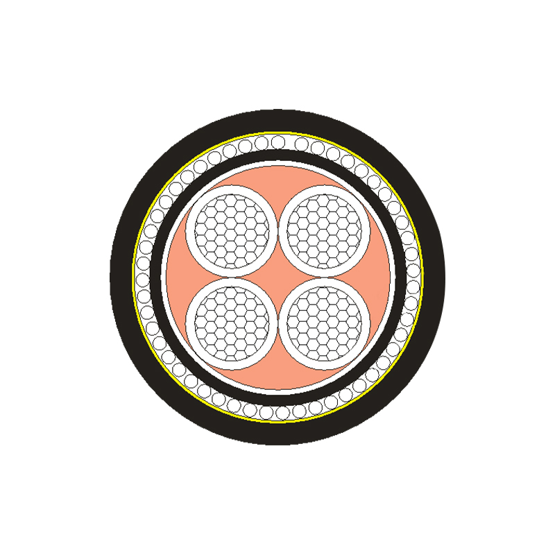 XLPE/PVC Insulated Power Cable pro Rated intentione 0.6/1kV